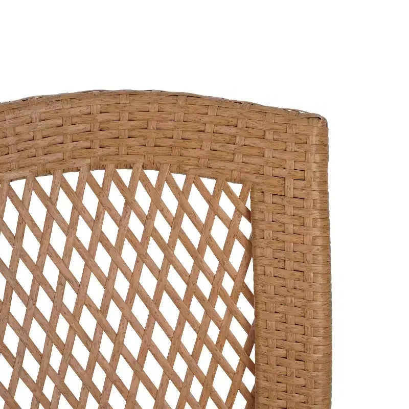 Set of 2 Stackable Side Chairs, KD Design, Light Brown, Space-Saving for Kitchen & Dining