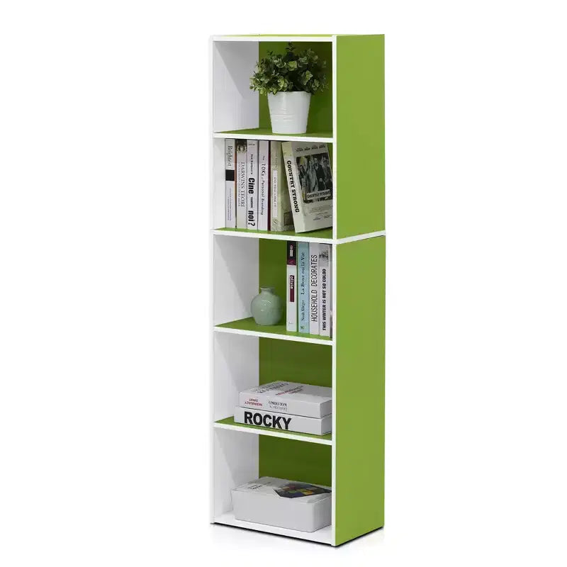5-Cube Reversible Bookcase, Open Shelf Display Rack, Horizontal or Vertical