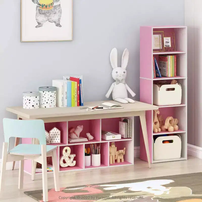 5-Cube Reversible Bookcase, Open Shelf Display Rack, Horizontal or Vertical