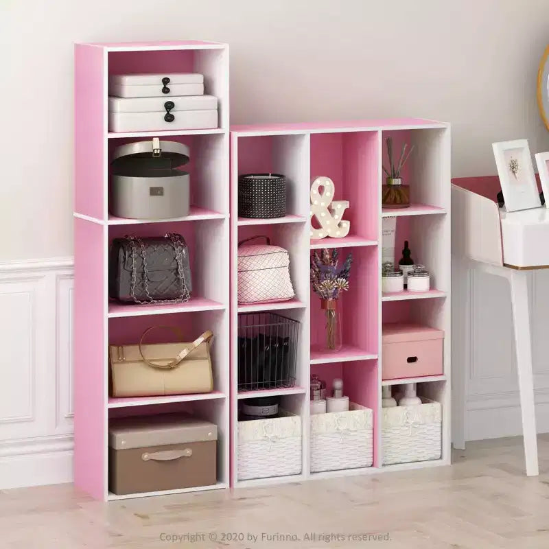 5-Cube Reversible Bookcase, Open Shelf Display Rack, Horizontal or Vertical