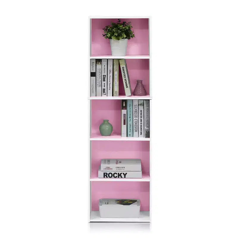 5-Cube Reversible Bookcase, Open Shelf Display Rack, Horizontal or Vertical