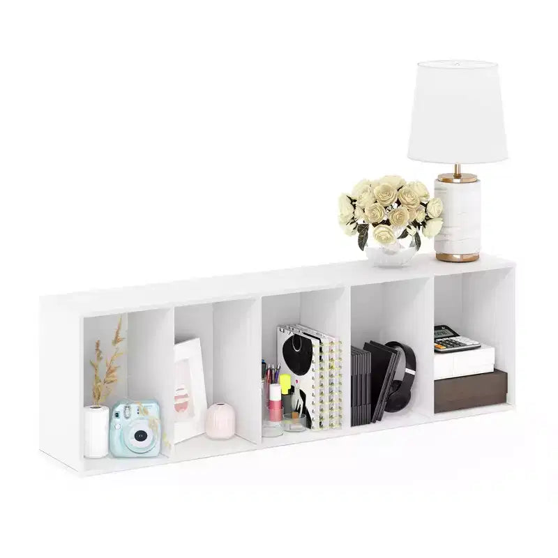 5-Cube Reversible Bookcase, Open Shelf Display Rack, Horizontal or Vertical