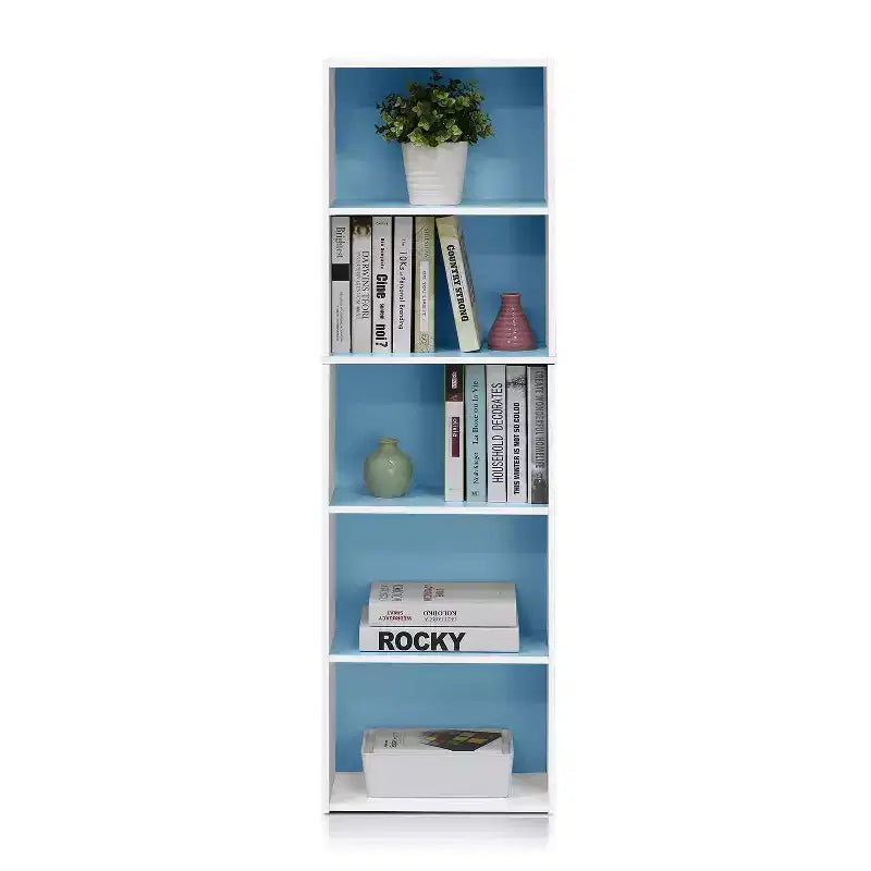 5-Cube Reversible Bookcase, Open Shelf Display Rack, Horizontal or Vertical