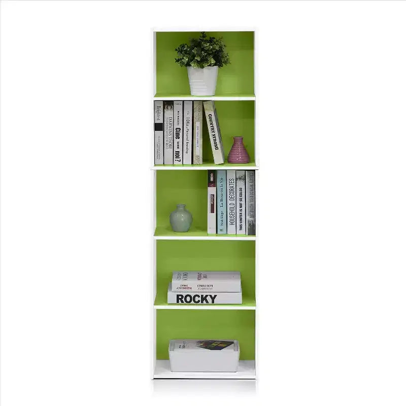 5-Cube Reversible Bookcase, Open Shelf Display Rack, Horizontal or Vertical