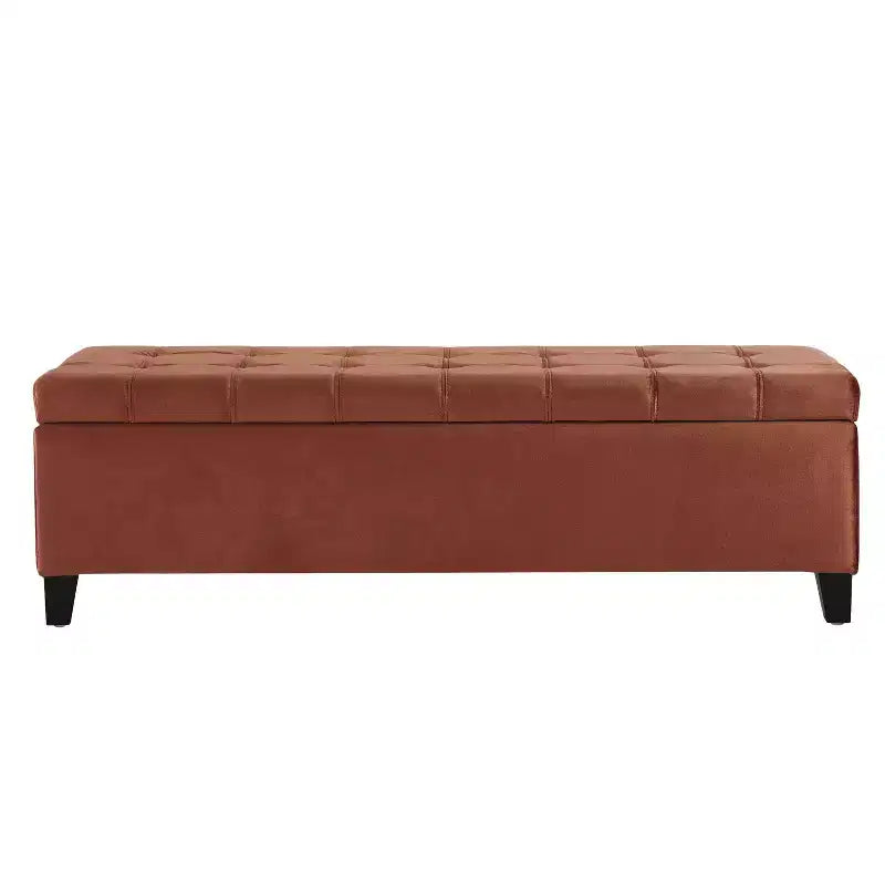 50" Boucle Ottoman Bench with Hinged Lid and Hidden Storage for Living Room