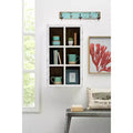 Antique White Wood Wall Cabinet with 3 Shelves and Glass Doors