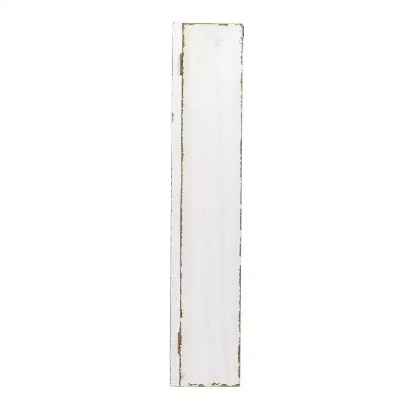 Antique White Wood Wall Cabinet with 3 Shelves and Glass Doors