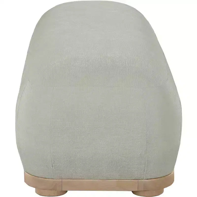 Chenille Fabric Upholstered Bench, Mid-Century Modern Style, 60"W