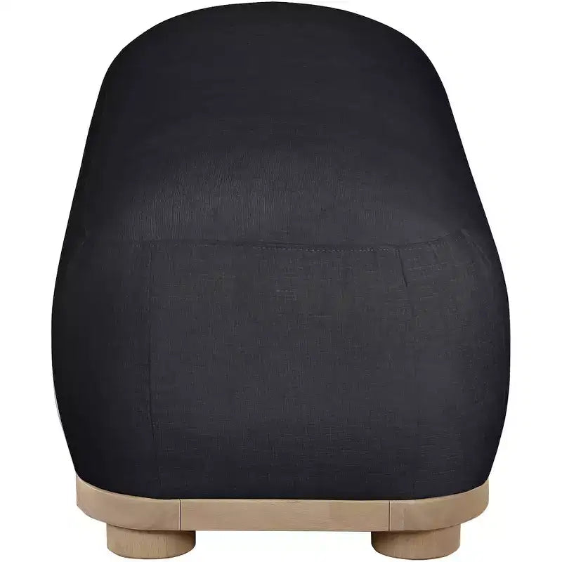 Chenille Fabric Upholstered Bench, Mid-Century Modern Style, 60"W