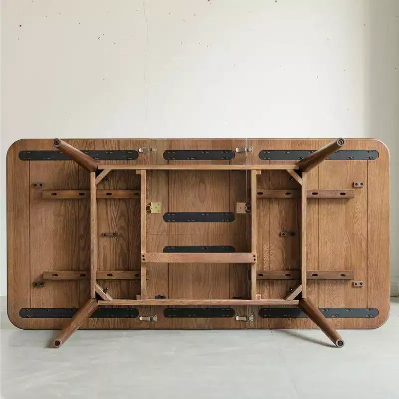 Modern Minimalist Wood Dining Table for Dining Room, Seats 4