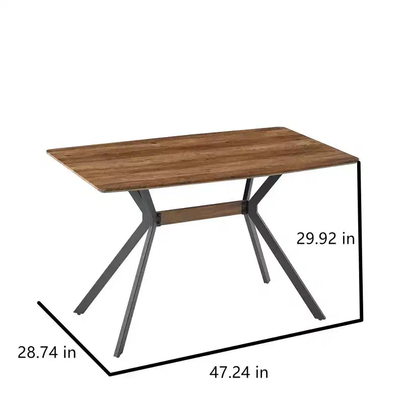 Modern Minimalist Wood Dining Table for Dining Room, Seats 4