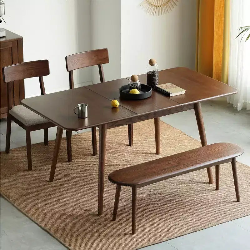 Modern Minimalist Wood Dining Table for Dining Room, Seats 4