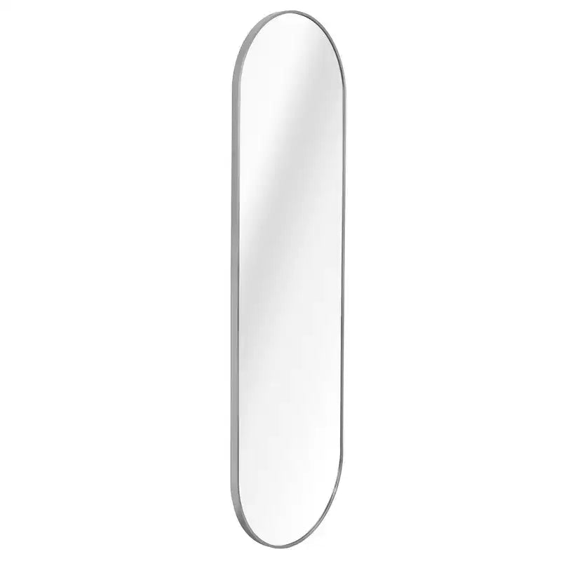 63x20 Inch Pill-Shaped Full-Length Mirror, Shatterproof Design