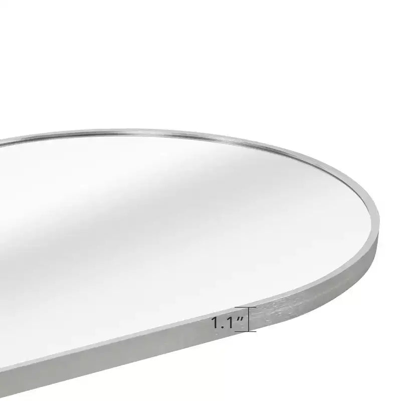 63x20 Inch Pill-Shaped Full-Length Mirror, Shatterproof Design
