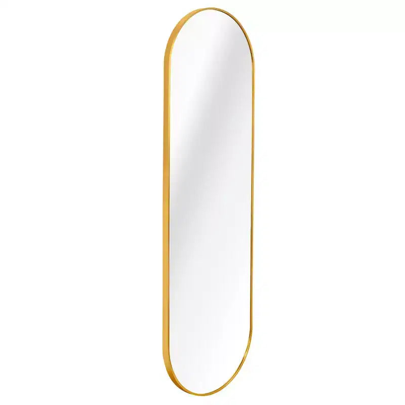 63x20 Inch Pill-Shaped Full-Length Mirror, Shatterproof Design