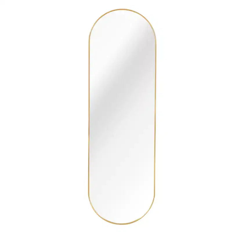 63x20 Inch Pill-Shaped Full-Length Mirror, Shatterproof Design