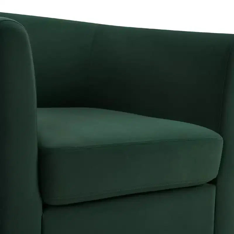 Velvet Accent Chair with Ottoman, Modern Barrel Chair Armchair for Living Room, Bedroom