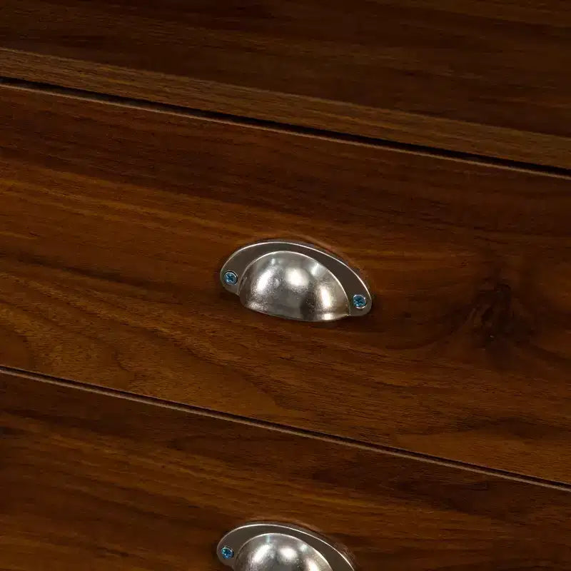 Rustic Home Office Desk with Hutch, 3 Drawers & Open Shelves