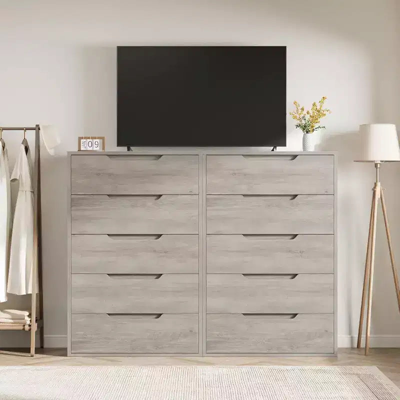 5 Dresser for Bedroom, 51 Tall Dresser, Freestanding Vertical Drawer Cabinet with Storage, Wooden Closet Storage Chest for Living Room, Hallway