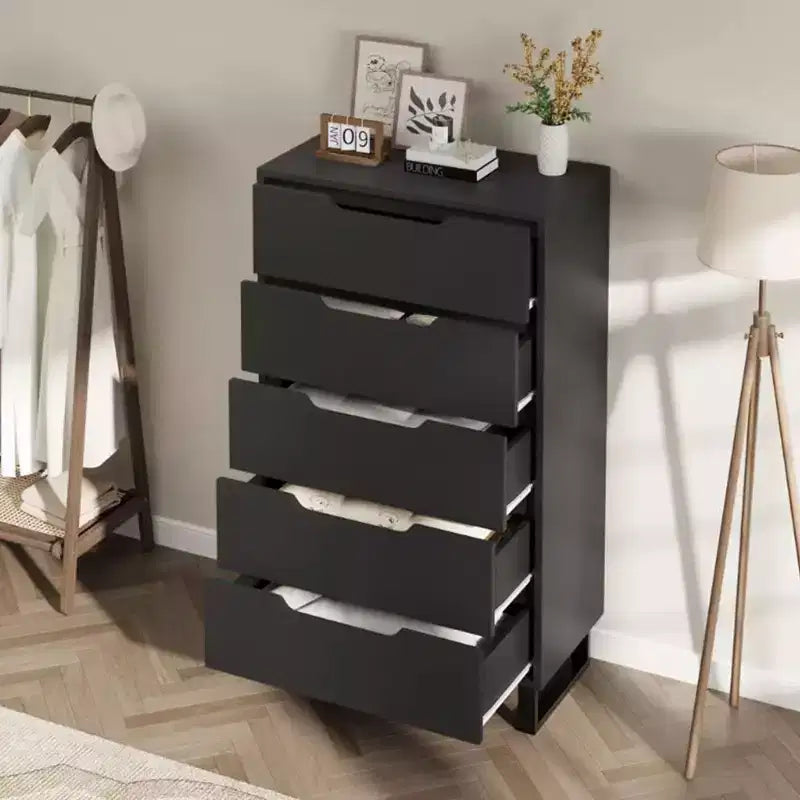 5 Dresser for Bedroom, 51 Tall Dresser, Freestanding Vertical Drawer Cabinet with Storage, Wooden Closet Storage Chest for Living Room, Hallway