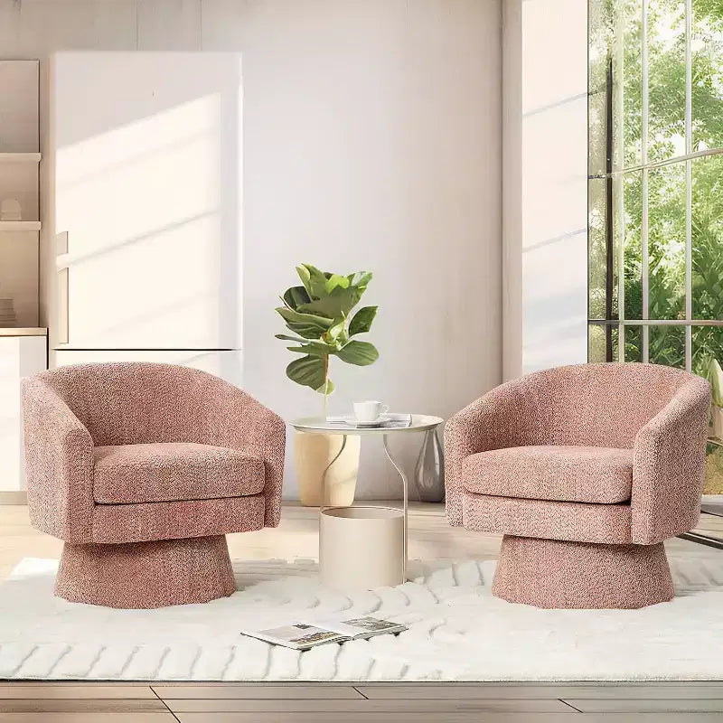 Swivel Accent Chair, 360 Chenille Swivel Lounge Reading Chair, Modern Single Sofa Lounge Armchair w/Storage Space for Living Room Bedroom
