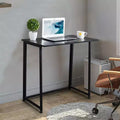 Simple Collapsible Metal Computer Desk, Black