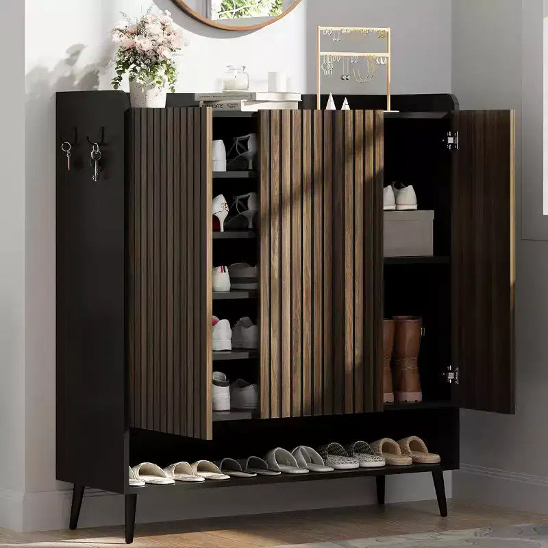 Shoe CabinetLarge Shoe Cabinet with 3 Doors,Adjustable Shelves, Shoe Organizer with Doors for Hallway, Entryway, Living Room
