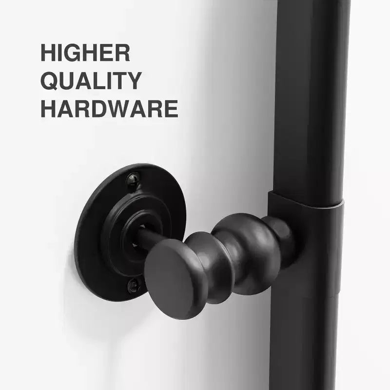 31 In.H X 24 In.W Black Iron Runway Hardware Hanging Mirror Frame Wall Mirror