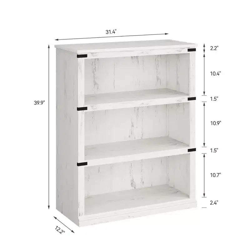 5 Tier Book Shelf, Farmhouse Book Case with Shelf Storage, Wooden Bookshelves for Living Room, Home Office